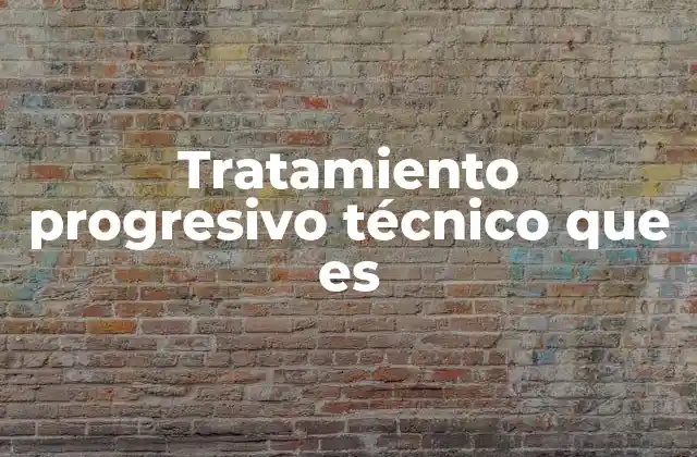 Tratamiento Progresivo Técnico que es 2 El enfoque estructurado para resolver problemas técnicos