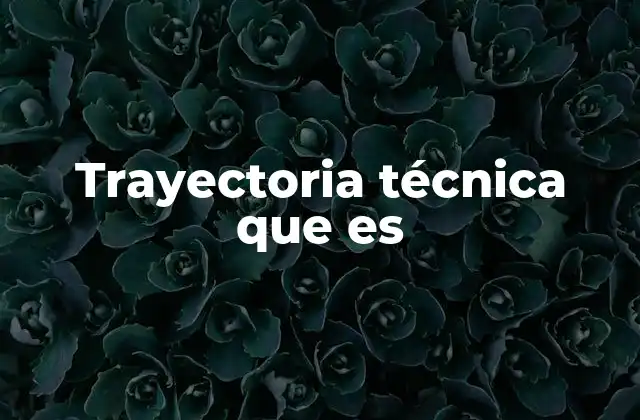 Trayectoria Técnica que es