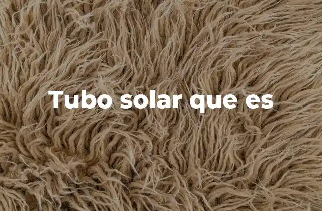 Tubo Solar que es