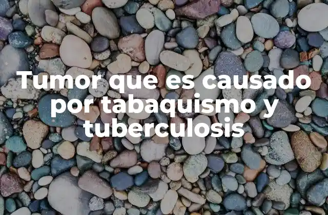 Tumor que es Causado por Tabaquismo y Tuberculosis 2 Factores de riesgo que favorecen el desarrollo de tumores en pacientes con tuberculosis y tabaquismo