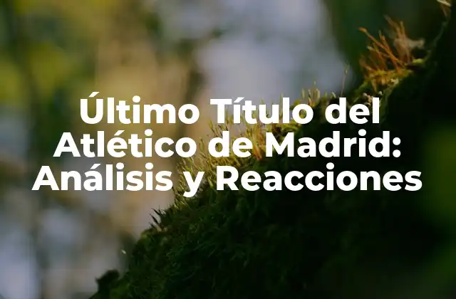 La Trayectoria del Atlético de Madrid en la Temporada 2020-21