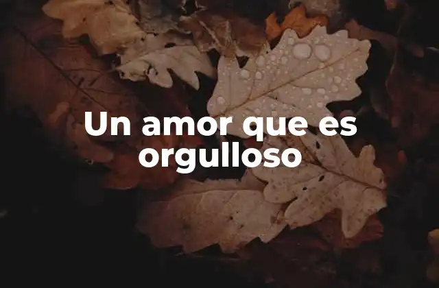 Un Amor que es Orgulloso