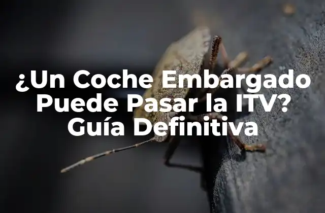 ¿un Coche Embargado Puede Pasar la Itv? Guía Definitiva