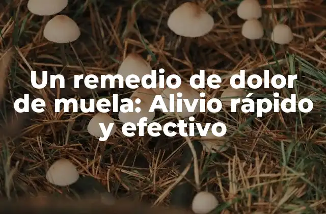 Un Remedio de Dolor de Muela: Alivio Rápido y Efectivo