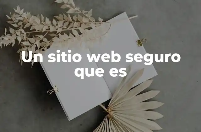 Un Sitio Web Seguro que es