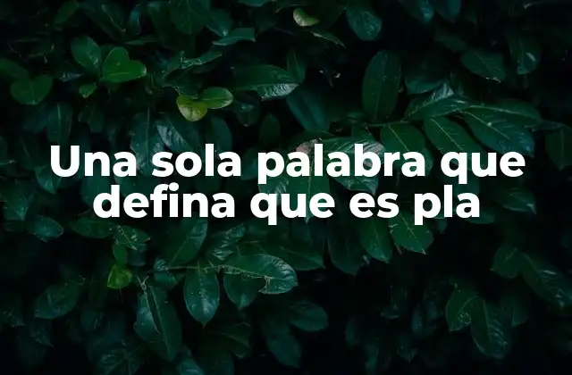 Contextos donde pla aparece como una sola palabra con significado claro
