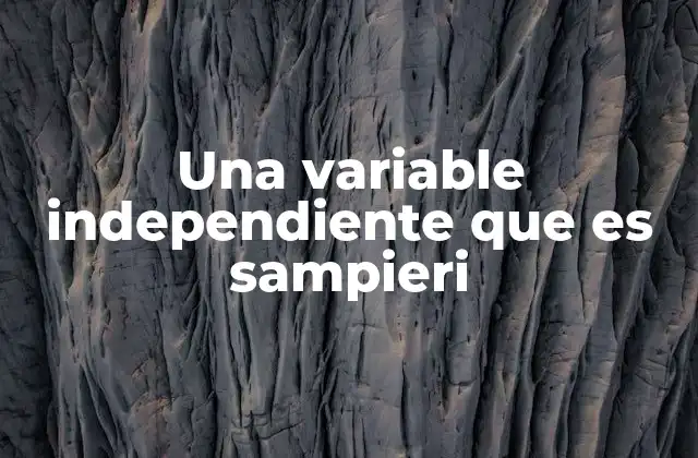 Una Variable Independiente que es Sampieri
