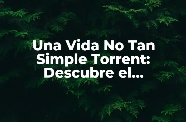 Una Vida No Tan Simple Torrent: Descubre el Significado Detrás de la Serie