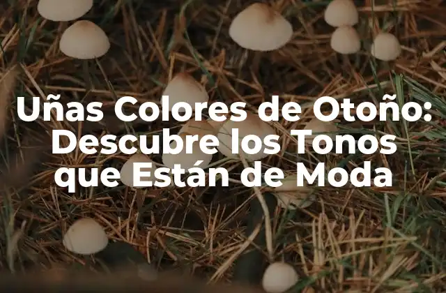 ¿Por qué los Colores de Otoño son Perfectos para las Uñas?