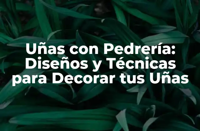 Uñas con Pedrería: Diseños y Técnicas para Decorar Tus Uñas