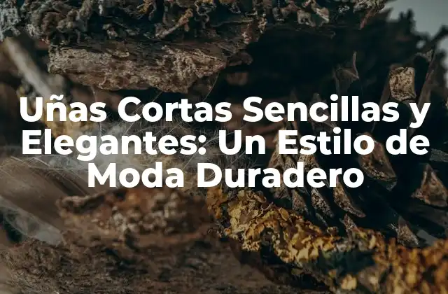Uñas Cortas Sencillas y Elegantes: un Estilo de Moda Duradero