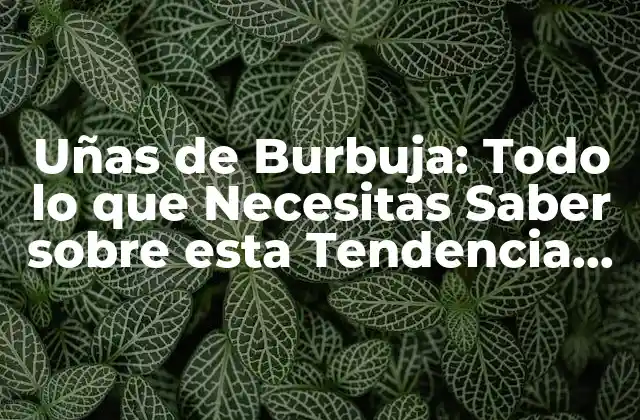 Uñas de Burbuja: Todo Lo que Necesitas Saber sobre Esta Tendencia de Moda