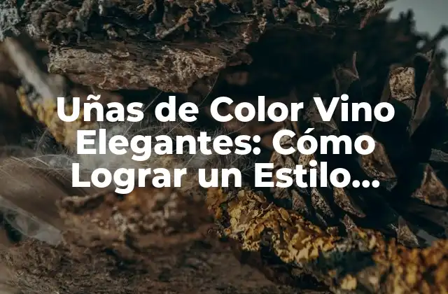Uñas de Color Vino Elegantes: Cómo Lograr un Estilo Sofisticado 2 ¿Qué es lo que hace que las uñas de color vino sean tan elegantes?