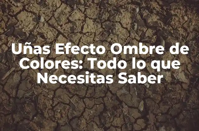 Uñas Efecto Ombre de Colores: Todo Lo que Necesitas Saber