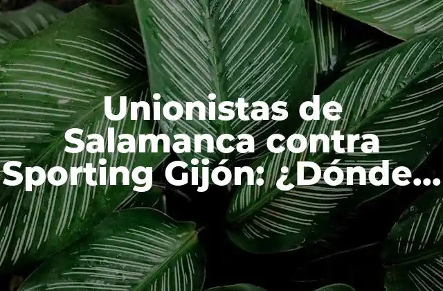 Unionistas de Salamanca contra Sporting Gijón: ¿dónde Ver el Partido en Vivo?