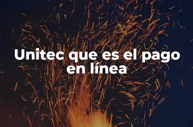 Unitec que es el Pago en Línea