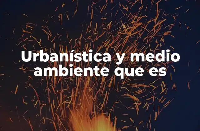 La planificación urbana como herramienta para la sostenibilidad ambiental