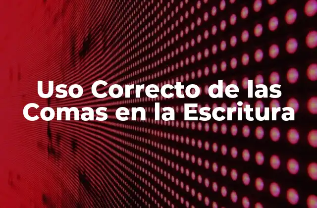 Uso Correcto de las Comas en la Escritura