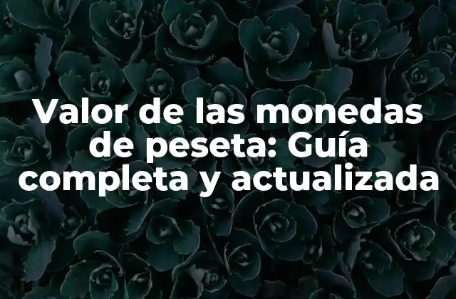 Valor de las Monedas de Peseta: Guía Completa y Actualizada
