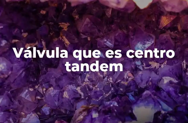 Funcionamiento de una válvula de centro tandem en sistemas hidráulicos