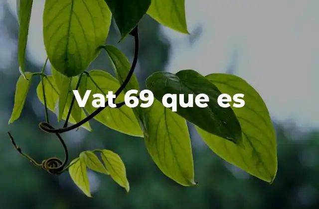 Vat 69 que es