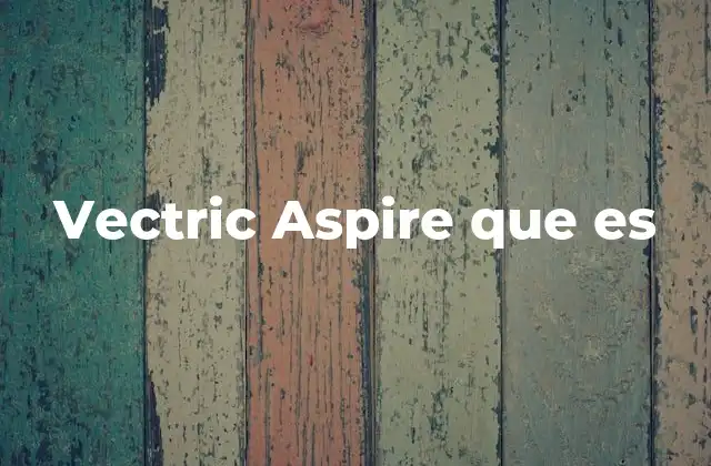 Vectric Aspire que es
