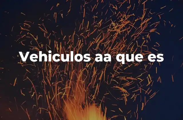 Vehiculos Aa que es