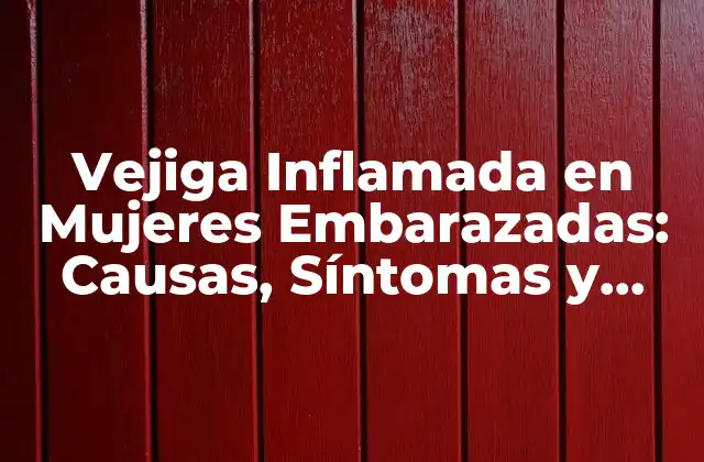 Vejiga Inflamada en Mujeres Embarazadas: Causas, Síntomas y Tratamiento