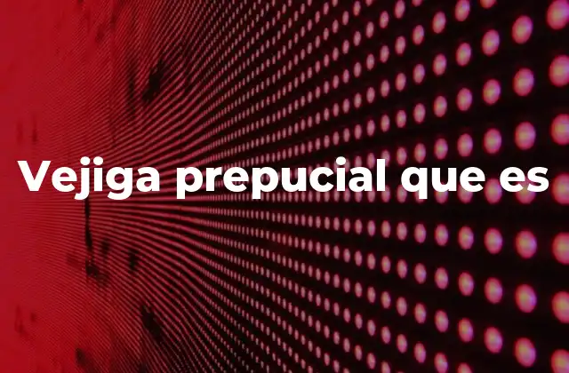 Vejiga Prepucial que es