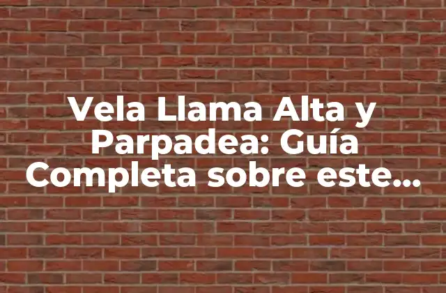 Vela Llama Alta y Parpadea: Guía Completa sobre Este Fenómeno Natural