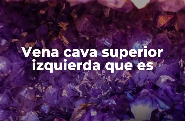 Vena Cava Superior Izquierda que es