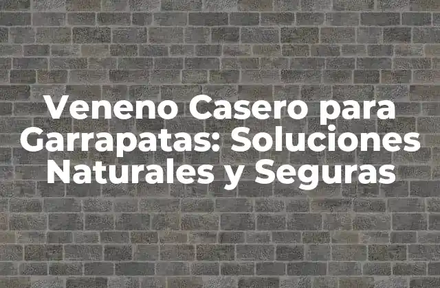 Veneno Casero para Garrapatas: Soluciones Naturales y Seguras