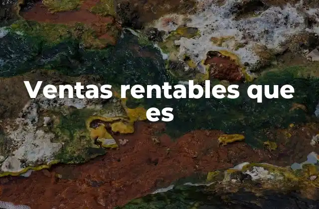Ventas Rentables que es