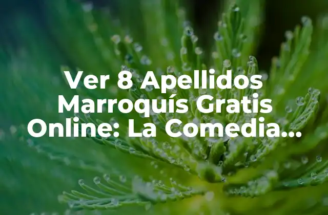 Ver 8 Apellidos Marroquís Gratis Online: la Comedia Española que Revoluciona