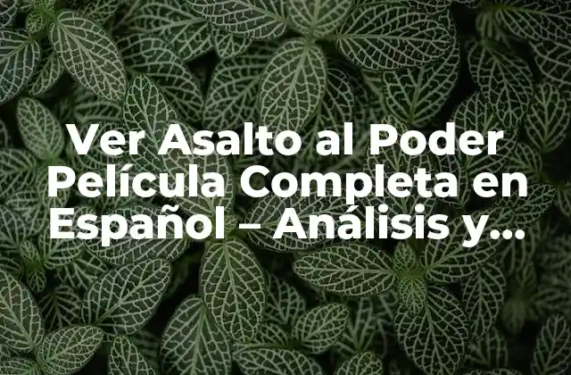 Ver Asalto Al Poder Película Completa en Español – Análisis y Reseña