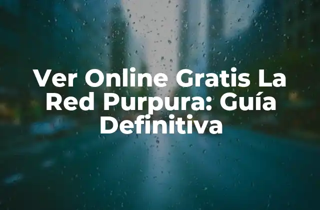 ¿Cuál es la trama de La Red Purpura?