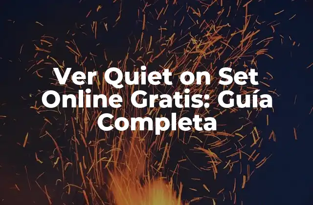 Ver Quiet On Set Online Gratis: Guía Completa 2 ¿Qué es Quiet on Set?