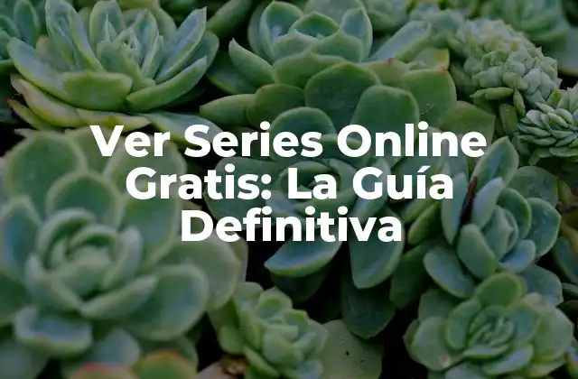 Ver Series Online Gratis: la Guía Definitiva