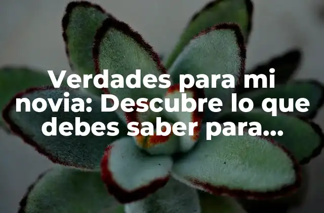 Verdades para Mi Novia: Descubre Lo que Debes Saber para Fortalecer Tu Relación
