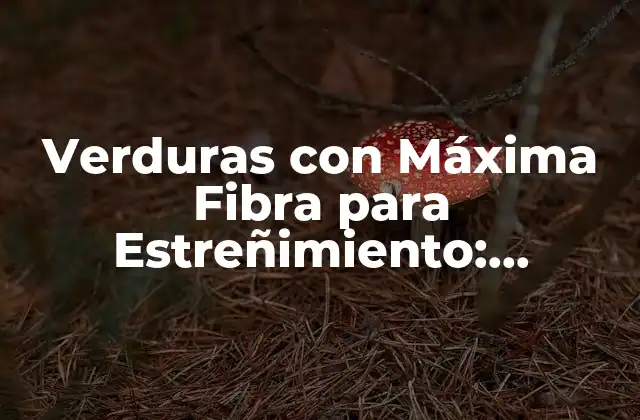 Verduras con Máxima Fibra para Estreñimiento: Alimentos Naturales para Regular el Tránsito Intestinal