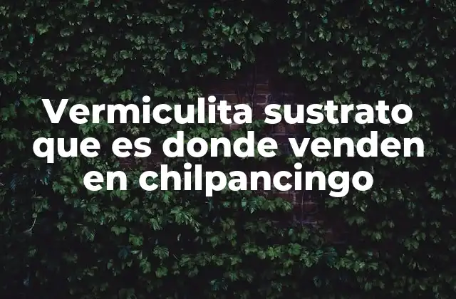 Vermiculita Sustrato que es Donde Venden en Chilpancingo