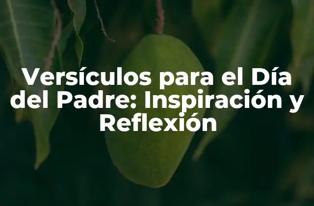 Versículos para el Día Del Padre: Inspiración y Reflexión 2 ¿Qué dice la Biblia sobre la Paternidad?
