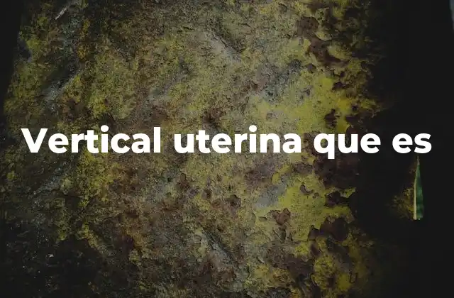 Vertical Uterina que es