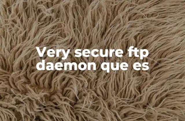 Very Secure Ftp Daemon que es
