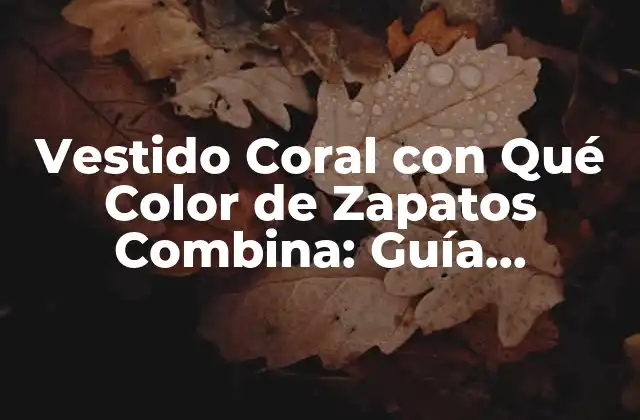 Vestido Coral con Qué Color de Zapatos Combina: Guía Completa