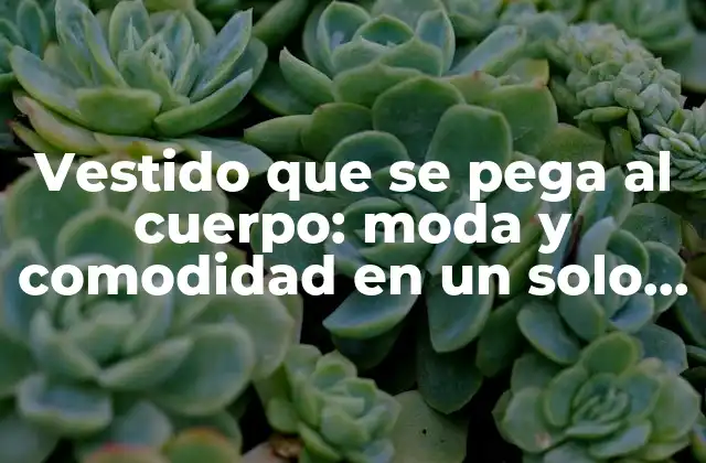 Vestido que Se Pega Al Cuerpo: Moda y Comodidad en un Solo Look