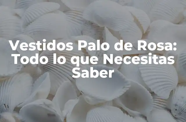 Vestidos Palo de Rosa: Todo Lo que Necesitas Saber