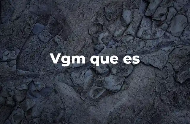 Vgm que es