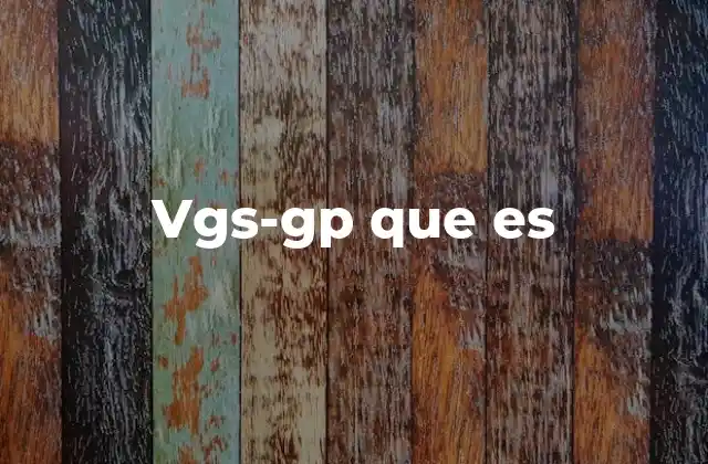 Vgs-gp que es