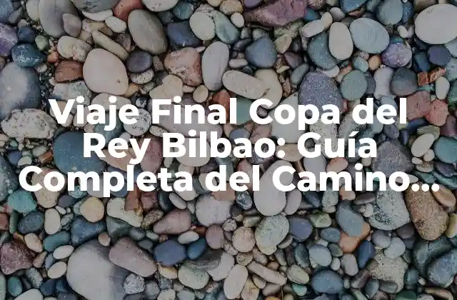 Viaje Final Copa Del Rey Bilbao: Guía Completa Del Camino Al Estadio de San Mamés